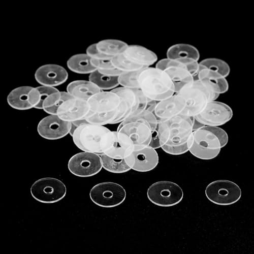 Dumhuts 40 Stück Klare Elastische Silikon Gummi Ring Stopper, Ideal für Schmuckherstellung, Glasperlen und Handgemachte Perlen Armbänder, Kompatibel mit Europäischen -Armbändern und Halsketten von Dumhuts