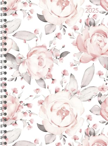 Ladytimer Ringbuch Roses - Taschenkalender A5 - Kalender 2025 - Alpha Edition-Verlag - Eine Woche auf 2 Seiten - Buchplaner mit Platz für Notizen - Format 15 cm x 21 cm von Dumont Kalenderverlag