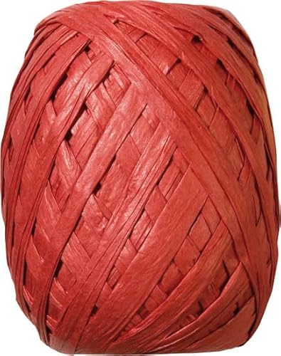 4x Geschenkband aus Papier 7 mm x 30 m Rot rot von Duni