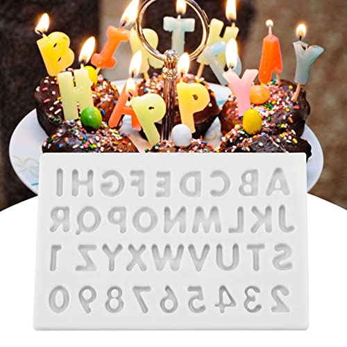 Duokon Schokoladenbriefform Silikonform für Kuchen, Fondant Schokolade Dekorationswerkzeug Seife 3D-Schokoladenformen für DIY Kuchen Zahlen und Buchstaben Form aus Silikon Rosa von Duokon