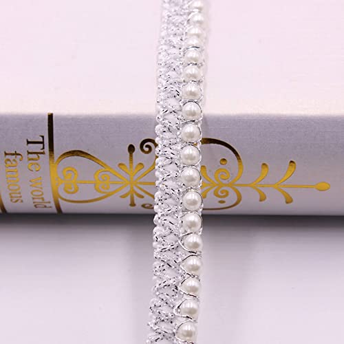 1 Yard Perlenband Vintage 1,5 cm breit Glitzer Gold Kordelband Dekoband Zierband Geschenkband für Hochzeit Deko DIY Handwerk Kleidung Rucksack Haarschmuck Nähzubehör von Duories