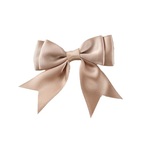 10 Stück 6x7cm Satinband Schleifen,Doppelte Dekoschleife Fertigschleife Geschenkschleifen für DIY Handwerk Hochzeit Weihnachten Valentinstag Dekoration Karte Herstellung von Verzierungen,Khaki von Duories