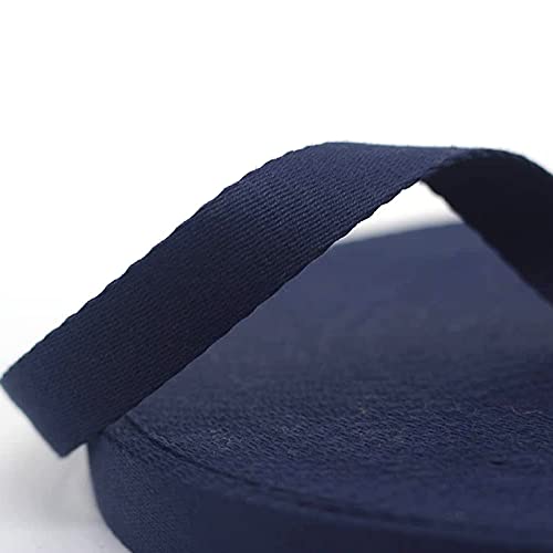 10 Yards Nähtechnik Köperband Baumwoll Schrägband Textilband Baumwoll Gurtband Nahtband für Taschen,Umhängetaschen,Handtaschen,Basteln Nähen DIY Handwerk,15 Farben und 5 breites(Navy blau,32mm) von Duories