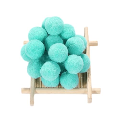 100 STK Klein Pompons zum Basteln,30mm Pompons Bälle Kleine Bommeln Kugeln, Flauschigen Bunte Pom Pom Deko Pompom Plüschbälle Bastel Zubehör für Dekorieren Verzieren Nähen DIY Handwerk,Blau von Duories