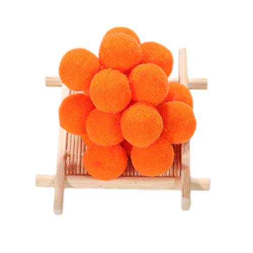 1000 STK Mini Pompons zum Basteln,10mm Pompons Bälle Kleine Bommeln Kugeln, Flauschigen Bunte Pom Pom Deko Pompom Plüschbälle Bastel Zubehör für Dekorieren Verzieren Nähen DIY Handwerk,Orange von Duories