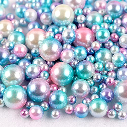 1000 Stk 3mm Runde Kunststoffperlen ohne bohrung, Bunte Bastelperlen Perlen,Perlen zum Basteln für DIY Schmuck Zubehör, Streudeko Deko Perlen für Hochzeit Taufe Party Vasenfüller Tischdeko,Blau Lila von Duories