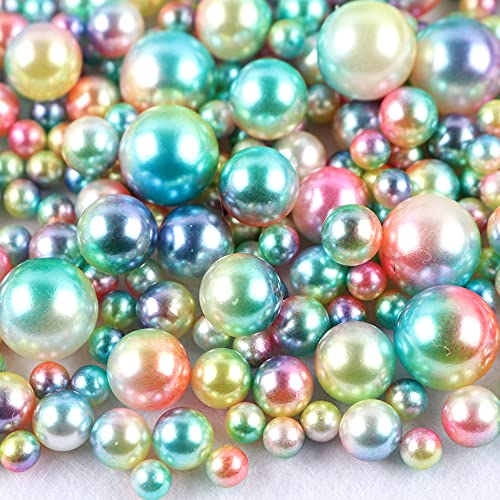 1000 Stk 3mm Runde Kunststoffperlen ohne bohrung, Bunte Bastelperlen Perlen,Perlen zum Basteln für DIY Schmuck Zubehör, Streudeko Deko Perlen für Hochzeit Taufe Party Vasenfüller Tischdeko,Bunte C von Duories