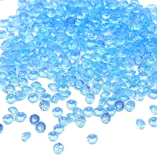 1000 Stück Acryl Deko Diamantkristalle 4mm Glitzer Streudeko Tischschmuck Funkelnd Dekosteine Kristalle Konfetti Diamanten zum DIY Verzieren Tischdeko Hochzeit Taufe Verlobung Valentinstag,Blau von Duories