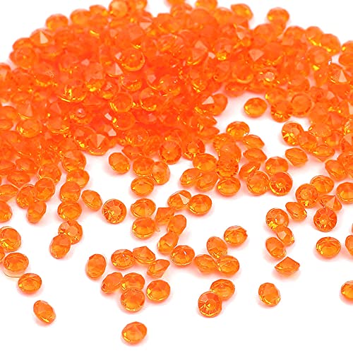 1000 Stück Acryl Deko Diamantkristalle 4mm Glitzer Streudeko Tischschmuck Funkelnd Dekosteine Kristalle Konfetti Diamanten zum DIY Verzieren Tischdeko Hochzeit Taufe Verlobung Valentinstag,Orange von Duories