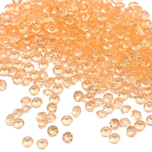 1000 Stück Acryl Deko Diamantkristalle 4mm Glitzer Streudeko Tischschmuck Funkelnd Dekosteine Kristalle Konfetti Diamanten zum DIY Verzieren Tischdeko Hochzeit Taufe Verlobung Valentinstag,Roségold von Duories