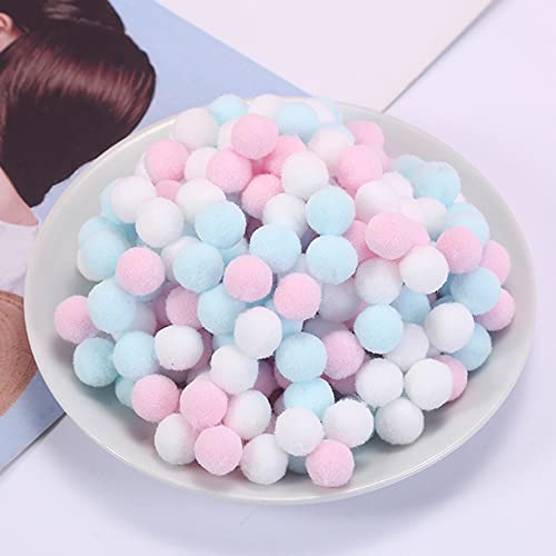 1000 Stück Bunte Mini Pompons,15mm Pompom Bälle Kleine Bommeln,Flauschigen Plüschbälle Filzkugeln Deko für Geburtstag & Hochzeit Party Dekorieren Lustige DIY Nähen Basteln Handwerk,Blau Rosa Weiß von Duories