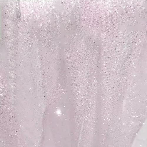 100cm x 150cm Soft Glitzer Tüllstoff Netzstoff zum Nähen, Bling Tüll Mash Stoffe Dekostoff für DIY Basteln Bekleidung Tüllrock Hochzeitskleid Schleier Vorhänge Tischdecken Hochzeit Party Deko,Rosa von Duories