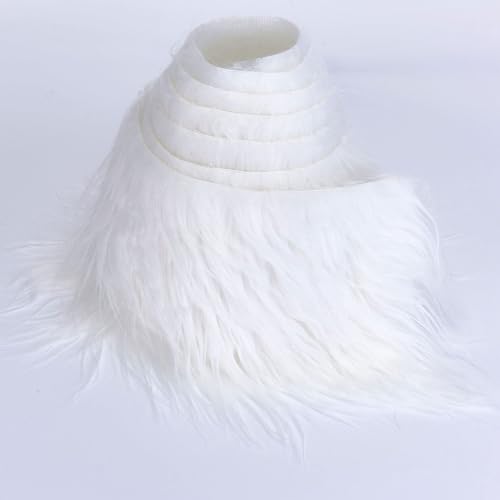 10cmx150cm Flauschige Kunstpelzband Kunstfell Band Fellstoff,Furry Faux Pelz Stoff Dekoband Zierband Plüsch Trim Plüschstoff Plüschband Borten Bänder zum Nähen Nähen Kleidung Weihnachtsdeko,Weiß von Duories