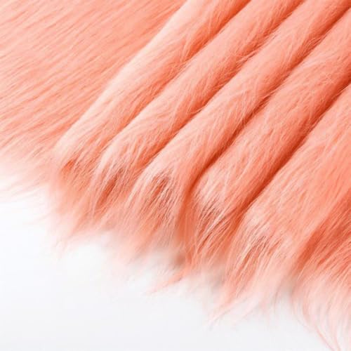 10cmx180cm Flauschige Kunstpelzband Kunstfell Band Fellstoff, Furry Faux Pelz Stoff Dekoband Zierband Plüsch Trim Plüschstoff Plüschband Borten Bänder zum Nähen Kleidung Weihnachtsdeko,Champagnerrosa von Duories