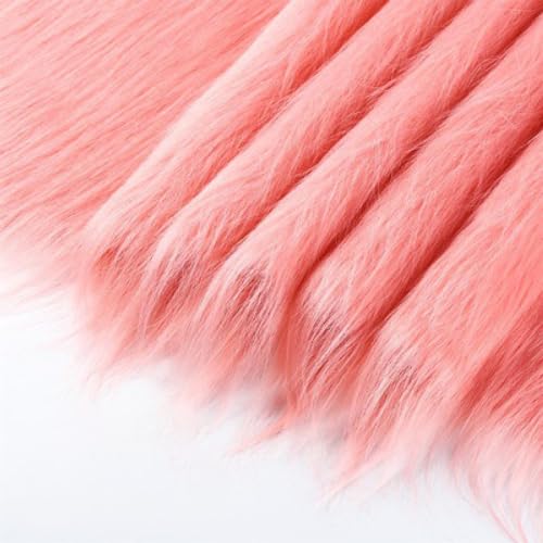 10cmx180cm Flauschige Kunstpelzband Kunstfell Band Fellstoff, Furry Faux Pelz Stoff Dekoband Zierband Plüsch Trim Plüschstoff Plüschband Borten Bänder zum Nähen Kleidung Weihnachtsdeko,Champagnerrosa von Duories