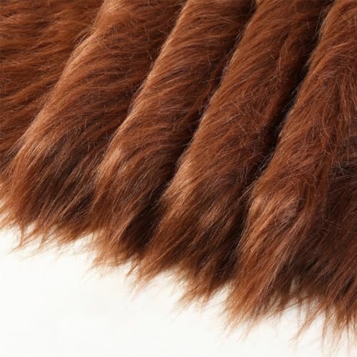 10cmx180cm Flauschige Kunstpelzband Kunstfell Band Fellstoff, Furry Faux Pelz Stoff Dekoband Zierband Plüsch Trim Plüschstoff Plüschband Borten Bänder zum Nähen Kleidung Weihnachtsdeko,Braun von Duories