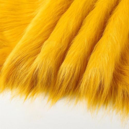 10cmx180cm Flauschige Kunstpelzband Kunstfell Band Fellstoff, Furry Faux Pelz Stoff Dekoband Zierband Plüsch Trim Plüschstoff Plüschband Borten Bänder zum Nähen Kleidung Weihnachtsdeko,Gold von Duories