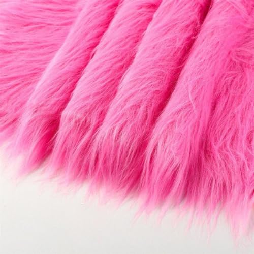 10cmx180cm Flauschige Kunstpelzband Kunstfell Band Fellstoff, Furry Faux Pelz Stoff Dekoband Zierband Plüsch Trim Plüschstoff Plüschband Borten Bänder zum Nähen Kleidung Weihnachtsdeko,Rosa A von Duories