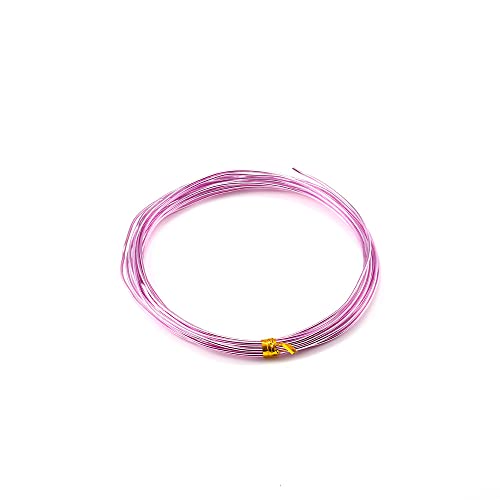 10m Basteldraht 3.0mm, Aluminium Craft Draht Blumendraht Aluminiumdraht Dekodraht Bindedraht für Blumengestecke, DIY Handwerk Dekorieren Schmuck Kranzherstellung, Schmuckdraht zum Basteln,Rosa von Duories