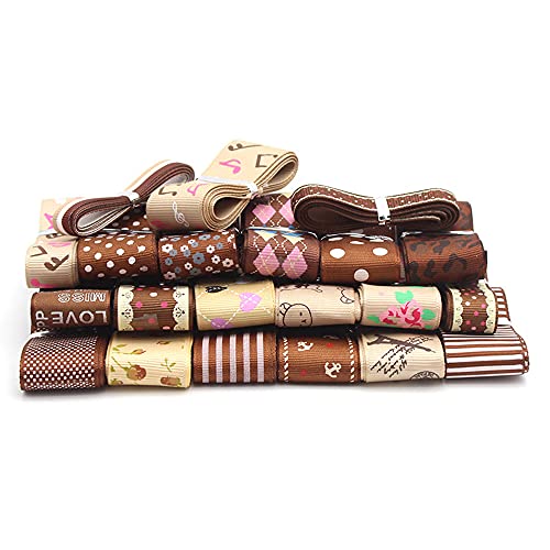 12 Yard Bunte Satinband Schleifenband Dekoband Bastelband Geschenkband Nähband Zierband Stoffband Satin für Geschenkverpackung Blumenstrauß DIY Basteln Schleife Haarschmuck Hochzeit Kostüme,Khaki von Duories