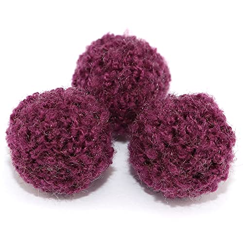 120 Stück 15mm Pompons zum Basteln,Bunte Bommeln Bälle Flauschigen Plüsch Bälle Pom Pom Set für Handwerk Herstellung,Pompons Bälle für Ostern,Weihnachten,Kinder DIY Kreative Handwerk,Dunkellila von Duories