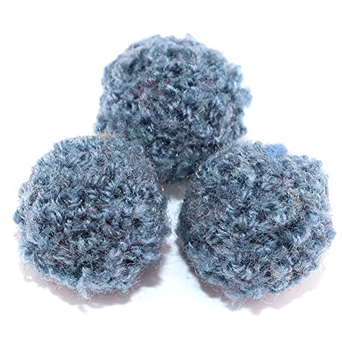 120 Stück 15mm Pompons zum Basteln,Bunte Bommeln Bälle Flauschigen Plüsch Bälle Pom Pom Set für Handwerk Herstellung,Pompons Bälle für Ostern,Weihnachten,Kinder DIY Kreative Handwerk,Denim Blue von Duories