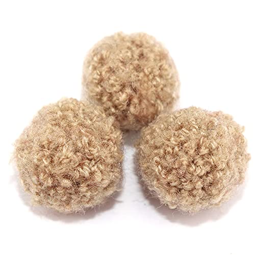 120 Stück 15mm Pompons zum Basteln,Bunte Bommeln Bälle Flauschigen Plüsch Bälle Pom Pom Set für Handwerk Herstellung,Pompons Bälle für Ostern,Weihnachten,Kinder Lustige DIY Kreative Handwerk,Khaki von Duories