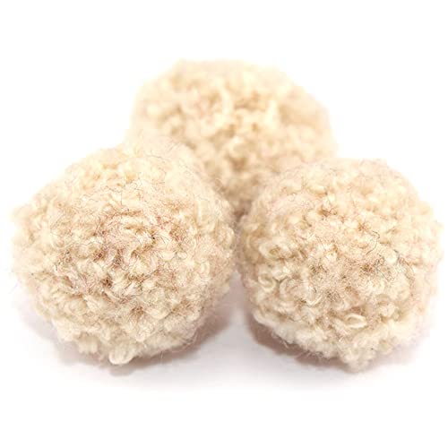 120 Stück 15mm Pompons zum Basteln,Bunte Bommeln Bälle Flauschigen Plüsch Bälle Pom Pom Set für Handwerk Herstellung,Pompons Bälle für Ostern,Weihnachten,Kinder Lustige DIY Kreative Handwerk,Beige von Duories