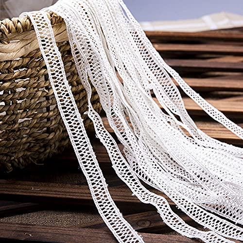 15 Yard Vintage Spitzenband Weiß Dekoband Zierband Zierspitze Spitzenstoff Spitzenborte Häkel-Borte Häkelspitze für DIY Nähen Ohrring Armband Halskette Hochzeit Deko Scrapbooking Geschenkbox,1.3 cm von Duories