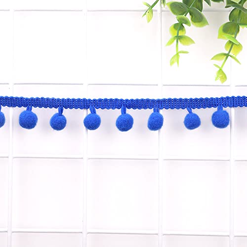 15 Yards 12mm Pompons Borte zum Basteln,Dekoband Mit Bommeln Bälle Pom Poms Fransenborte Zierband Dekoborte Nähzubehör für DIY Basteln Apparel Kleidung,Kostüme,Nähen,Dekoration,Dunkelblau von Duories