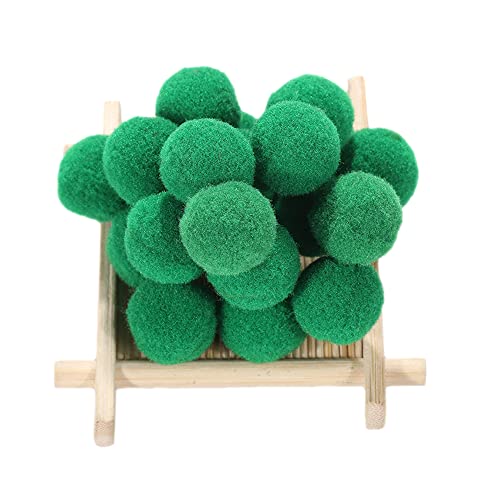 150 STK Klein Pompons zum Basteln,25mm Pompons Bälle Kleine Bommeln Kugeln, Flauschigen Bunte Pom Pom Deko Pompom Plüschbälle Bastel Zubehör für Dekorieren Verzieren Nähen DIY Handwerk,Dunkelgrün von Duories