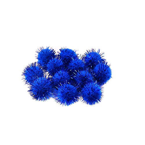 150 Stücke Mini Pompons zum Basteln, 25mm Klein Bommeln Kugeln Bälle Pommels Pompom Pom Pon Ponpons Pompoms Flauschigen Plüschbälle Bastel Zubehör für Nähen DIY Dekorieren Verzieren,Dunkelblau von Duories