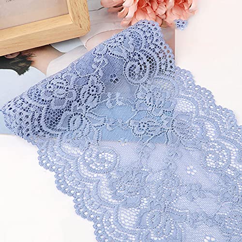 15cm x 2m Elastizität Spitzenband Spitzenbordüre Spitzenborte Zierband Dekoband Spitzen Borten Bänder zum Nähen,DIY Basteln,Deko für Kleidung Unterwäsche Dessous Hochzeitskleid Tischdeko,Blau 15cm x 2m Elastizität Spitzenband Spitzenbordüre Spitzenborte Zierband Dekoband Spitzen Borten Bänder zum Nähen,DIY Basteln,Deko für Kleidung Unterwäsche Dessous Hochzeitskleid Tischdeko,Blau von Duories