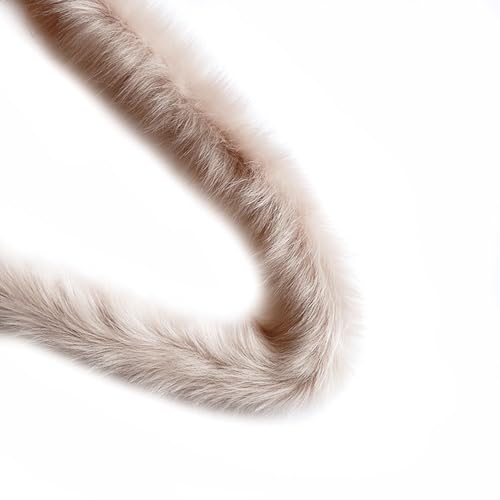 1m Kunstfell Band Flauschige Pelz Stoff Kunstpelz Stoff Furry Faux Strips Plüschband Zierband Dekoband Plüschstoff Plüsch Trim für DIY Basteln Nähen Kleidung Weihnachtsdeko 8-10cm breit Aprikose von Duories