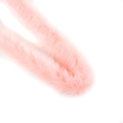 1m Kunstfell Band Flauschige Pelz Stoff Kunstpelz Stoff Furry Faux Strips Plüschband Zierband Dekoband Plüschstoff Plüsch Trim für DIY Basteln Nähen Kleidung Weihnachtsdeko 8-10cm breit Rosa von Duories