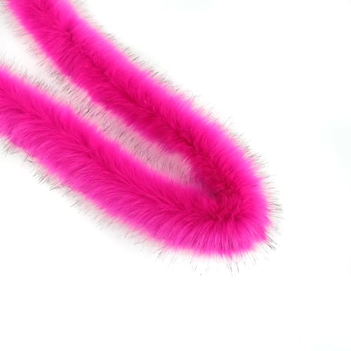 1m Kunstfell Band Flauschige Pelz Stoff Kunstpelz Stoff Furry Faux Strips Plüschband Zierband Dekoband Plüschstoff Plüsch Trim für DIY Basteln Nähen Kleidung Weihnachtsdeko 8-10cm breit Rose von Duories