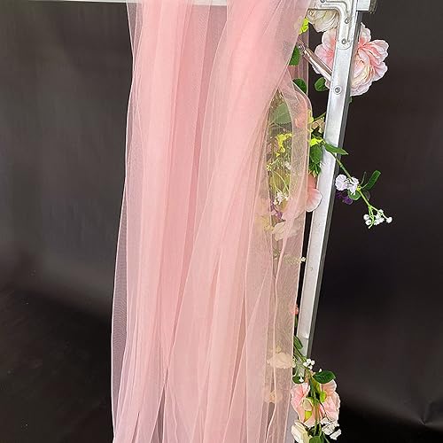 1m x 160cm Soft Tüllstoff,Tüll Stoffe zum Nähen,Netzstoff Dekostoff Drapierstoff für Arbor Hochzeit Vorhang Hochzeitsbogen Freihanddeko Querbehang Gardine Torbogen Zeremonie Party Dekor,Pfirsichrosa von Duories