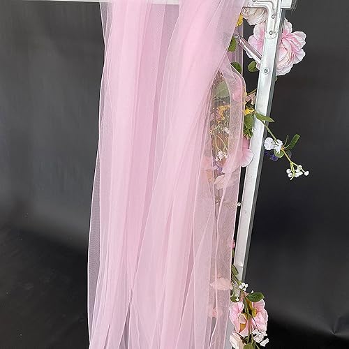 1m x 160cm Soft Tüllstoff,Tüll Stoffe zum Nähen,Netzstoff Dekostoff Drapierstoff für Arbor Hochzeit Vorhang Hochzeitsbogen Freihanddeko Querbehang Gardine Torbogen Zeremonie Party Dekor,Rosa von Duories