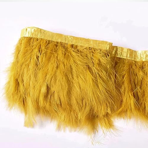 2 Meter 10-15cm Breit Flauschige Federborte,Federn Fransen Quaste Fransenborte Fransenband, Feder Fransen mit Satinband Dekoborte Dekoband Nähzubehör für DIY Basteln Kostüme Apparel Kleidung,Goldgelb 2 Meter 10-15cm Breit Flauschige Federborte,Federn Fransen Quaste Fransenborte Fransenband, Feder Fransen mit Satinband Dekoborte Dekoband Nähzubehör für DIY Basteln Kostüme Apparel Kleidung,Goldgelb von Duories