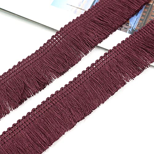 2 Meters 2.5cm Quaste Fransenborte Fransenband Schnittfranse Dekoband Zierband Dekoborte Tanzfransen Nähzubehör für Kleidung,Kostüme,DIY Nähen,Gardinen,Tischdecken,Tischläufer,Dekoration,Weinrot 2 Meters 2.5cm Quaste Fransenborte Fransenband Schnittfranse Dekoband Zierband Dekoborte Tanzfransen Nähzubehör für Kleidung,Kostüme,DIY Nähen,Gardinen,Tischdecken,Tischläufer,Dekoration,Weinrot von Duories