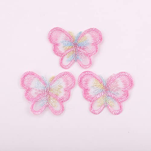 20 Stück Spitze Organza Stickerei Schmetterling Applique Patches Sticker Aufnäher Applikation Flicken zum Aufnähen Gestickte Basteln und Dekorieren Auf Kleidung Gardine Tischtuch Taschen Schal,Rose von Duories