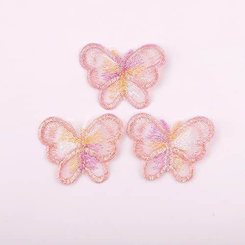 20 Stück Spitze Organza Stickerei Schmetterling Applique Patches Sticker Aufnäher Applikation Flicken zum Aufnähen Gestickte Basteln und Dekorieren Auf Kleidung Gardine Tischtuch Taschen Schal,Orange von Duories