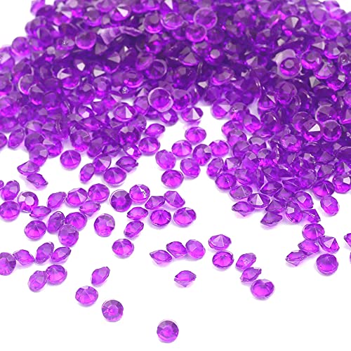 2000 Stück Acryl Deko Diamantkristalle 4mm Glitzer Streudeko Tischschmuck Funkelnd Dekosteine Kristalle Konfetti Diamanten zum DIY Verzieren Tischdeko Hochzeit Taufe Verlobung Valentinstag,Dunkellila von Duories