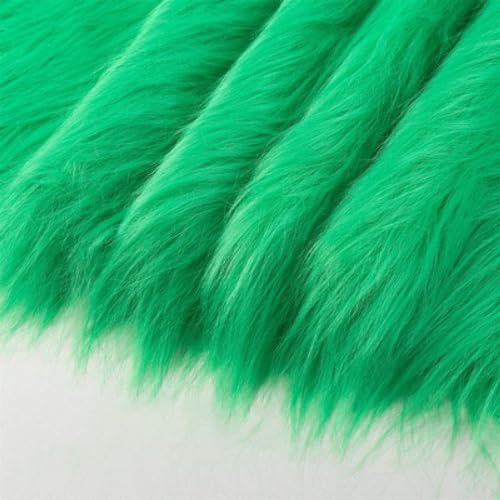 20cmx180cm Flauschige Kunstpelzband Kunstfell Band Fellstoff, Furry Faux Pelz Stoff Dekoband Zierband Plüsch Trim Plüschstoff Plüschband Borten Bänder zum Nähen Kleidung Weihnachtsdeko,Grün von Duories