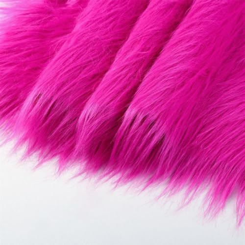 20cmx180cm Flauschige Kunstpelzband Kunstfell Band Fellstoff, Furry Faux Pelz Stoff Dekoband Zierband Plüsch Trim Plüschstoff Plüschband Borten Bänder zum Nähen Kleidung Weihnachtsdeko,Rose von Duories