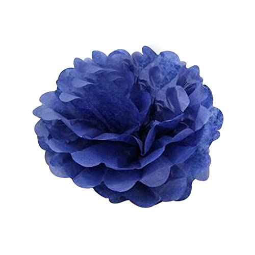 24 Stück Seidenpapier Pompons 25cm Hochzeitsdeko Basteln Pompoms Dekorpapier Blumenpuscheln Papier Pompons Papierblumen für Geburtstag Hochzeit Party Wohnzimmer Raumdeko,Königsblau von Duories