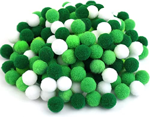 250 Stück Bunte Mini Pompons,20mm Pompom Bälle Kleine Bommeln,Flauschigen Plüschbälle Filzkugeln Deko für Geburtstag & Hochzeit Party Dekorieren Lustige DIY Nähen Basteln Handwerk,Grün von Duories