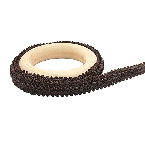 25Meter Geflochten Drehkordel Borte aus Dekoband Zierband Geschenkband Spitzenborte Schnur Kordelband für Nähen Handwerk Hochzeit Kleidung Deko Centipede Spitzenband, 1.2cm,Schokolade von Duories