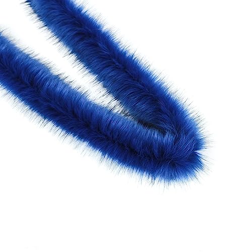 2m Kunstfell Band Flauschige Pelz Stoff Kunstpelz Stoff Furry Faux Strips Plüschband Zierband Dekoband Plüschstoff Plüsch Trim für DIY Basteln Nähen Kleidung Weihnachtsdeko 8-10cm breit Königsblau von Duories