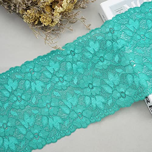 3 Yards Elastizität Spitzenband Spitzenbordüre,16cm Bunte Spitzen-Blumen Borte Dekoband Zierspitze Zierband Spitzenstoff Spitzenborte zum Nähen Deko für Kleidung Unterwäsche Tischdeko,Blauer See 3 Yards Elastizität Spitzenband Spitzenbordüre,16cm Bunte Spitzen-Blumen Borte Dekoband Zierspitze Zierband Spitzenstoff Spitzenborte zum Nähen Deko für Kleidung Unterwäsche Tischdeko,Blauer See von Duories